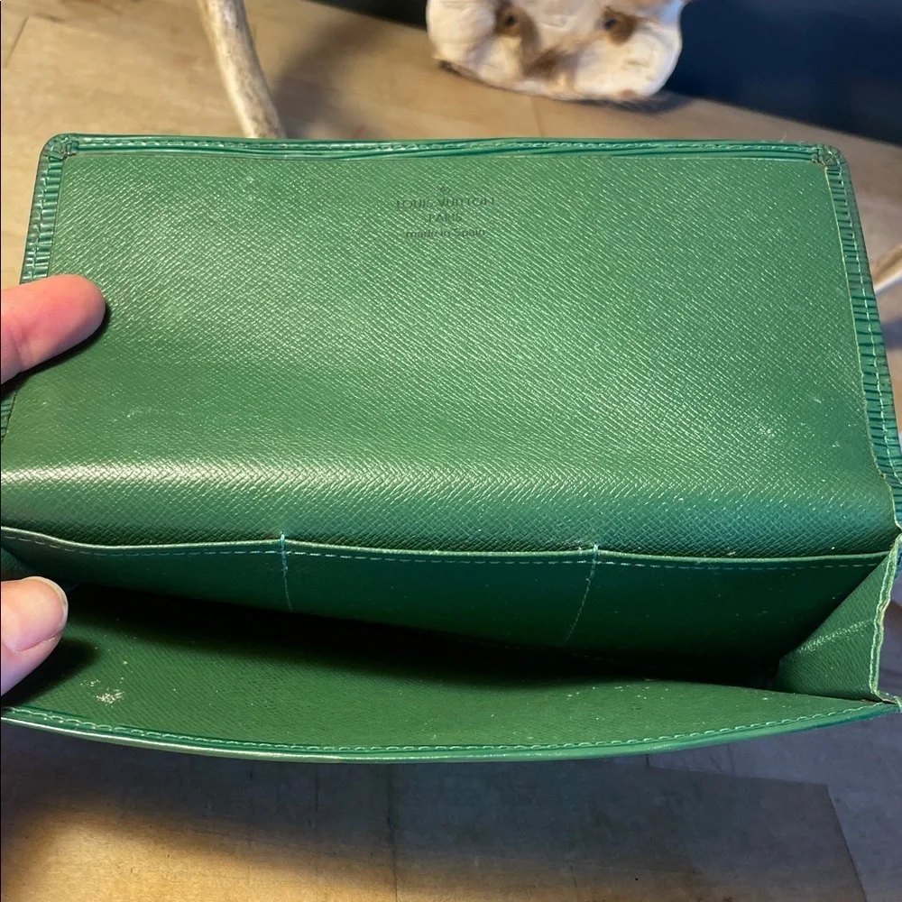 Louis Vuitton Green Epi Leather Long Wallet